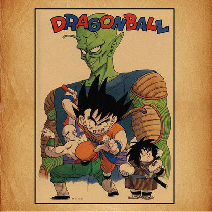 Dragon Ball Retro Poster Set – Unframed Wall Art Prints