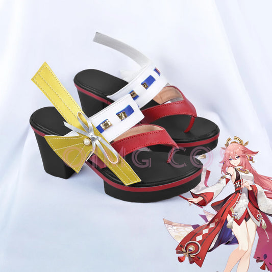 Yae Miko-Inspired Cosplay High-Heeled Sandals - Genshin Impact - Tokyowai
