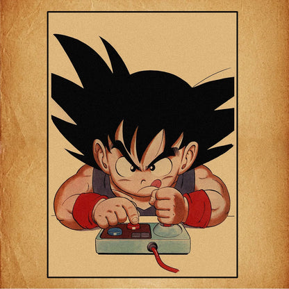 Dragon Ball Retro Poster Set – Unframed Wall Art Prints