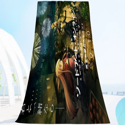 Sword Art Online Kirito Asuna Bath Towel Microfiber Soft Water Absorbing