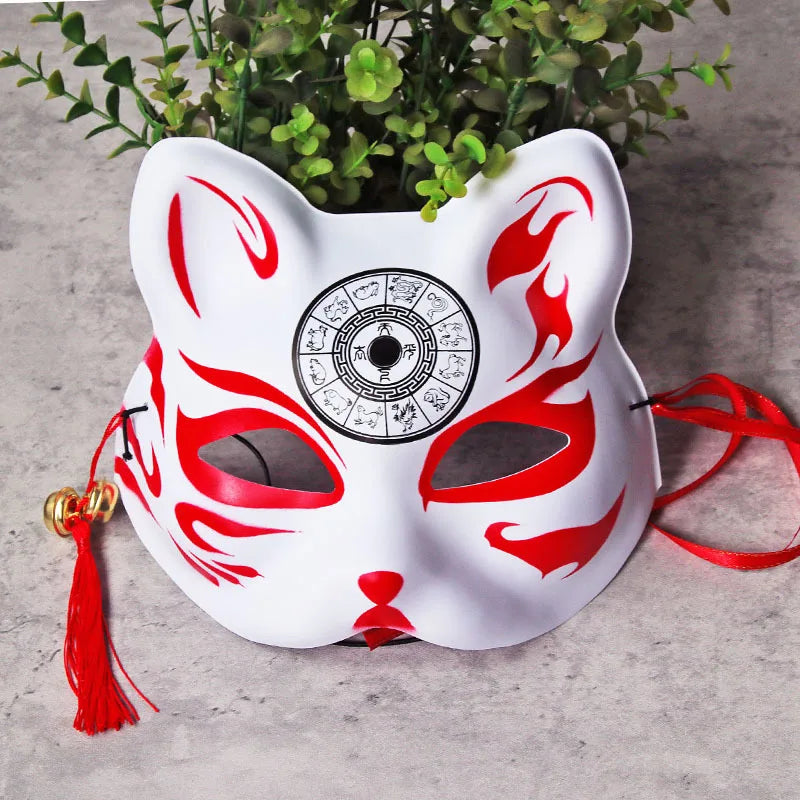 Kitsune Fox Mask – Japanese Festival Cosplay Mask (12 Variants)