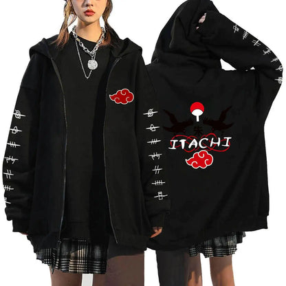 Itachi Uchiha Akatsuki Oversized Zip Hoodie