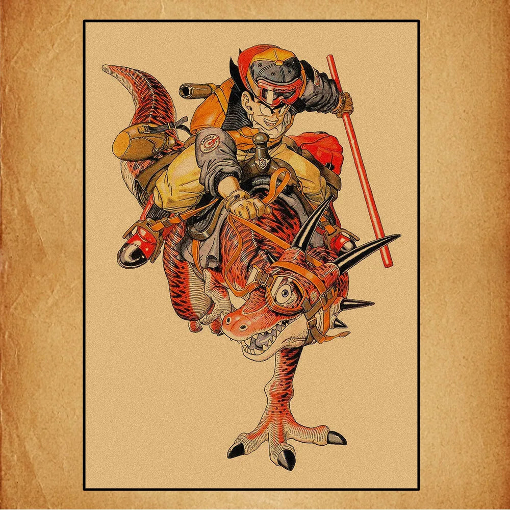 Dragon Ball Retro Poster Set – Unframed Wall Art Prints