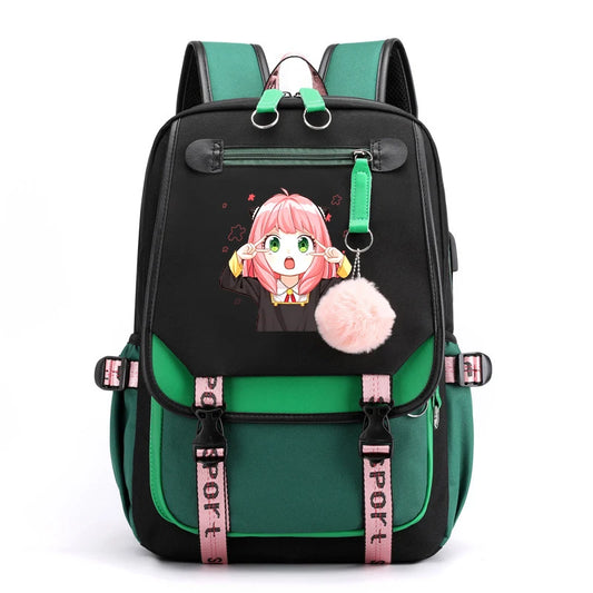Anya Forger Spy x Family Pink Oxford Backpack