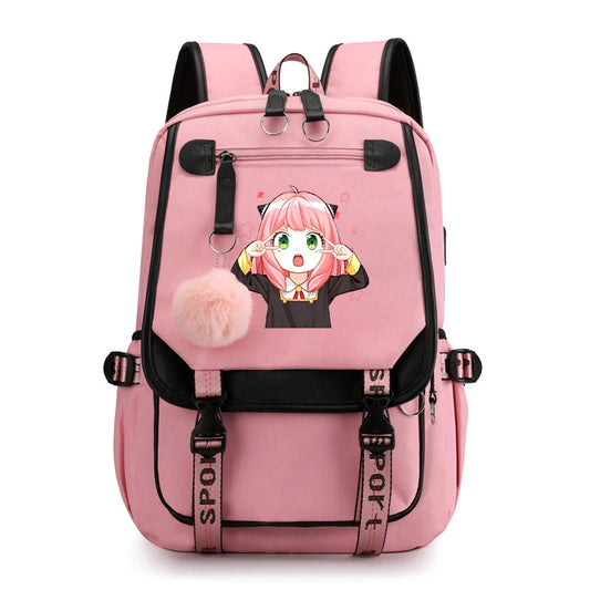 Anya Forger Spy x Family Pink Oxford Backpack