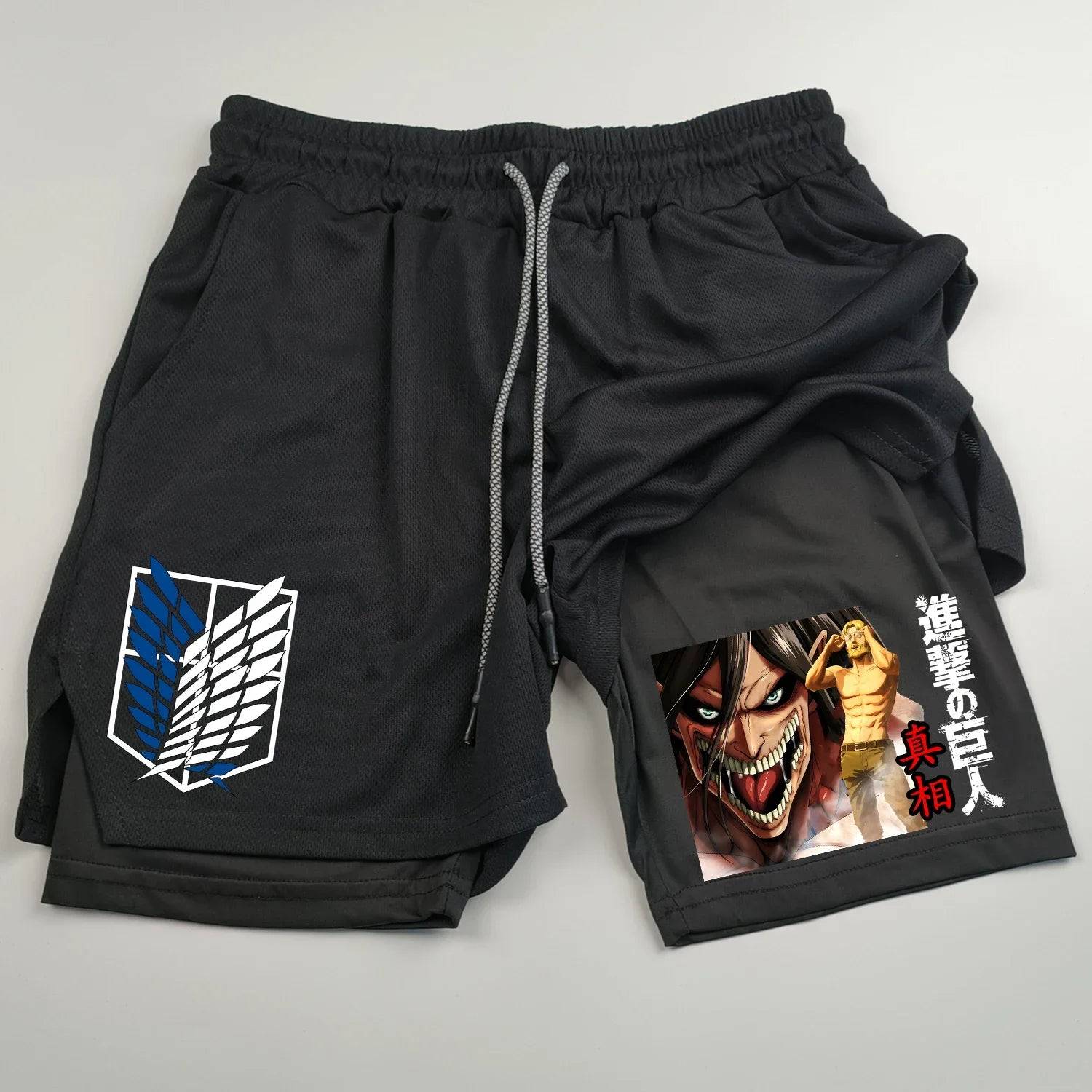 Attack on Titan Gym Shorts - Tokyowai