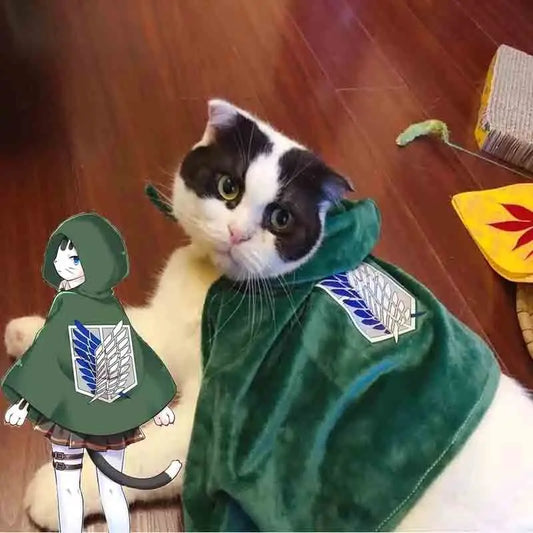 Attack on Titan Pet Cloak – Survey Corps Cape for Cats & Small Dogs
