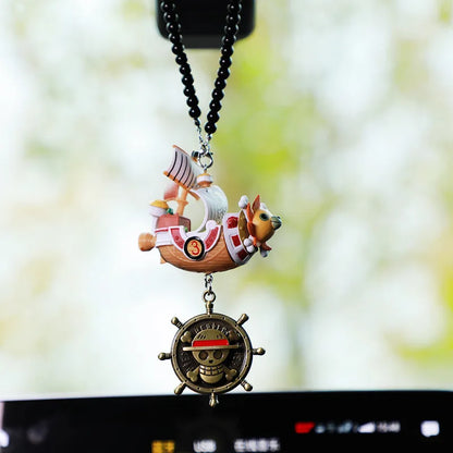 One Piece Ship-Themed Car Hanging Ornaments – Mini Merry & Sunny Pirate Charms