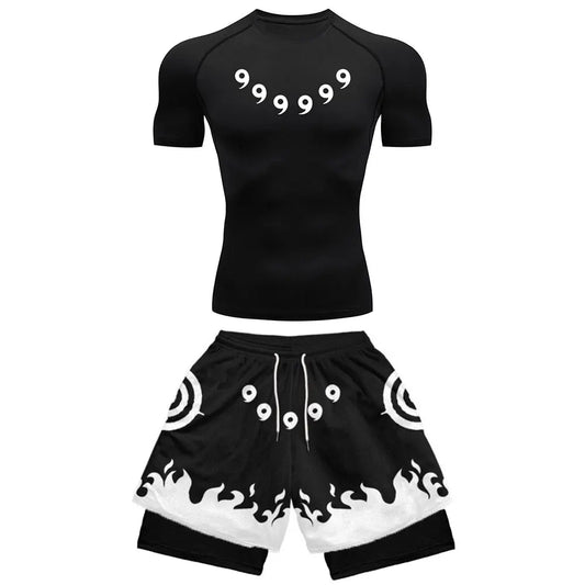 Naruto Six Path Compression Fitness Suit for Men Quick Dry Compression - Tokyowai