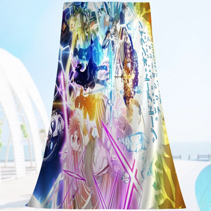 Sword Art Online Kirito Asuna Bath Towel Microfiber Soft Water Absorbing
