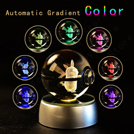 Pokémon 3D LED Crystal Ball Night Light