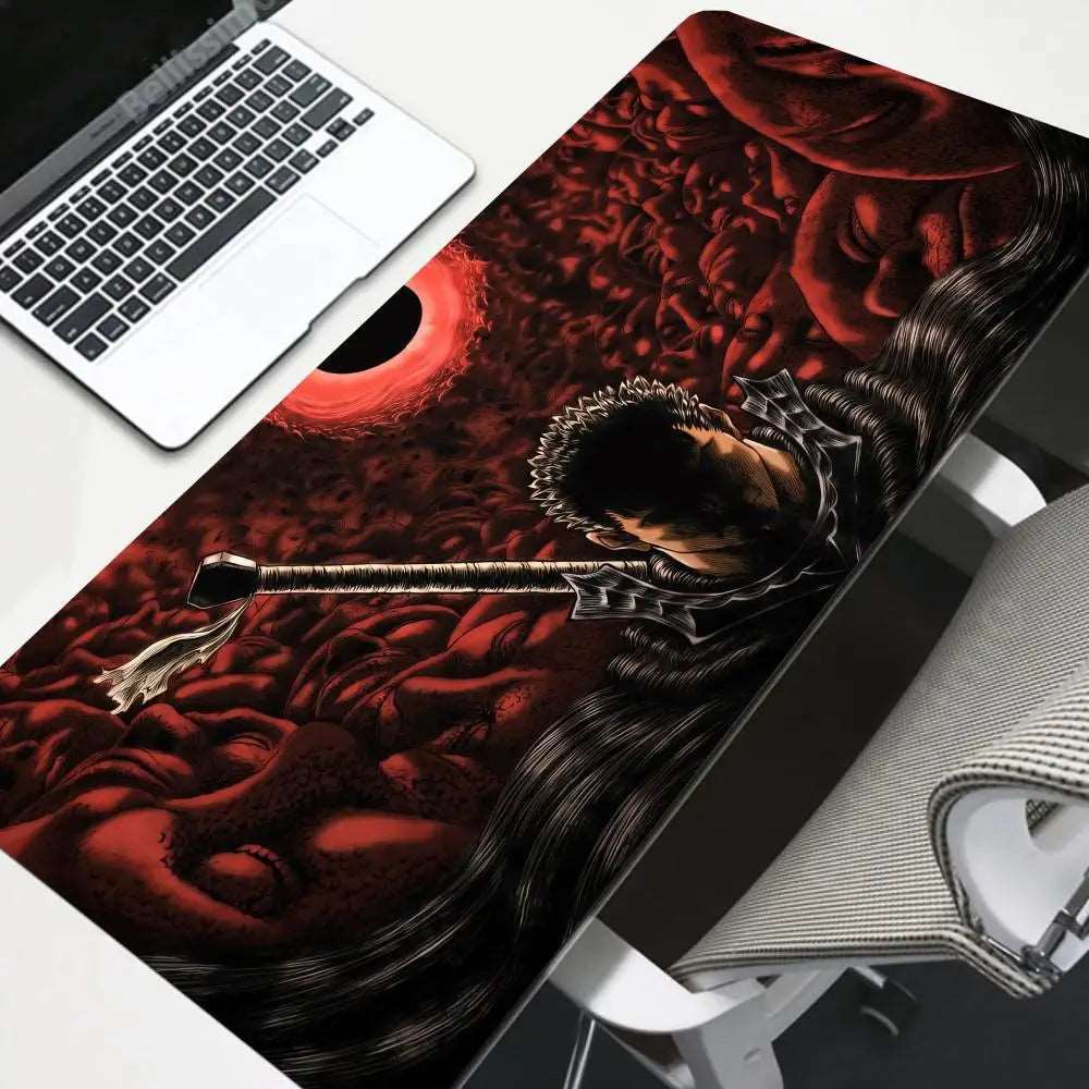 Berserk Guts vs. Griffith Desk Mat – Epic Black and White Battle Design - Tokyowai