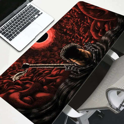 Berserk Guts vs. Griffith Desk Mat – Epic Black and White Battle Design - Tokyowai