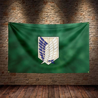 Attack on titan Flag Polyester Banner For Decor - Tokyowai