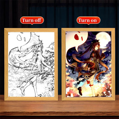 Genshin Impact LED Frame Light Art – Interactive and Captivating Wall Decor - Tokyowai