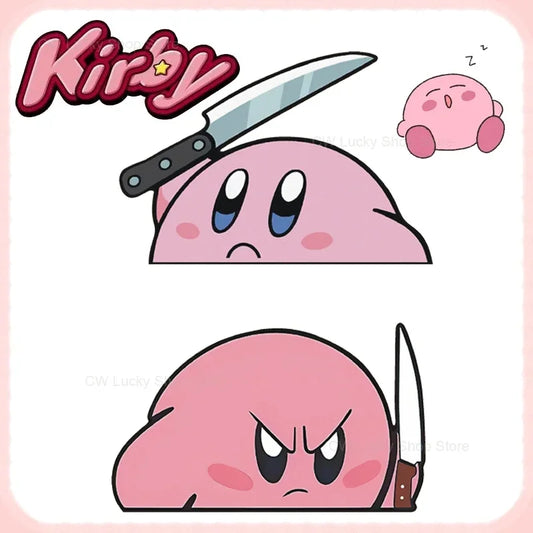 KirbyKnife Peeker Car Sticker