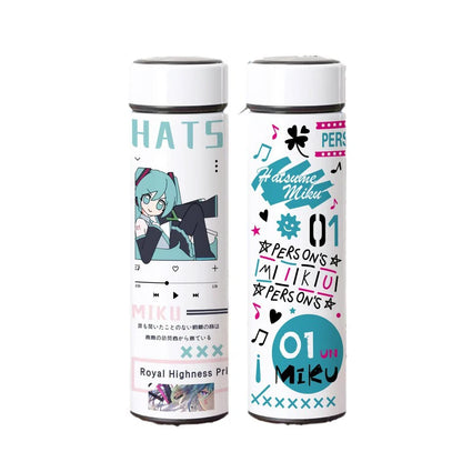 Hatsune Miku Smart Thermos Bottle – LED Temperature Display 500ml