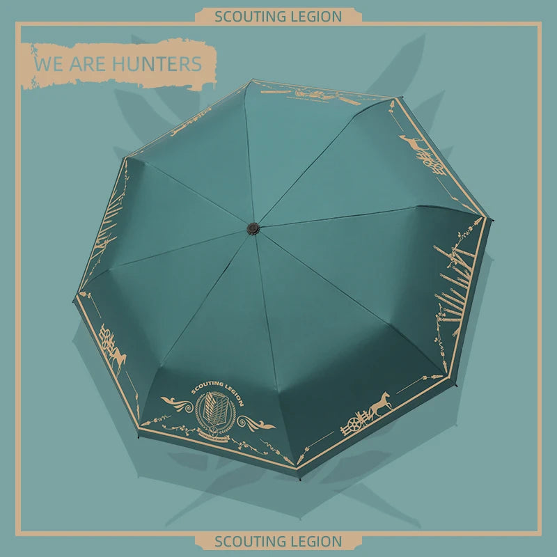 Attack On Titan Scout Regiment Symbol Umbrella - Tokyowai