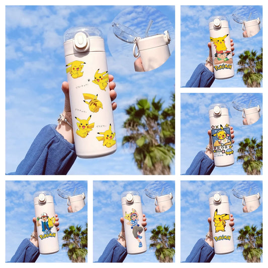 Cartoon Pokemon Thermos Water Bottle - Tokyowai