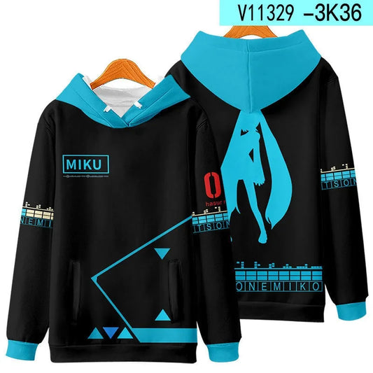 Hatsune Miku Vocaloid Hoodie – Unisex Anime Pullover