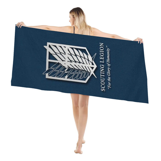Attack on Titan Microfiber Beach Towel – Quick Dry and Sandproof