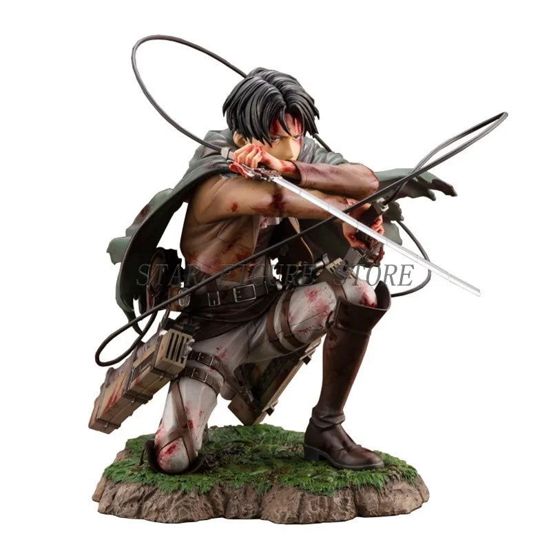 Attack On Titan Action Figure Levi Ackerman Figurine 18cm