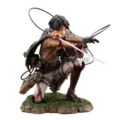 Attack On Titan Action Figure Levi Ackerman Figurine 18cm