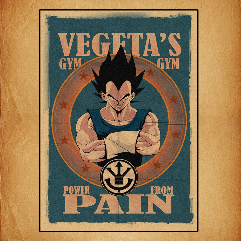 Dragon Ball Retro Poster Set – Unframed Wall Art Prints
