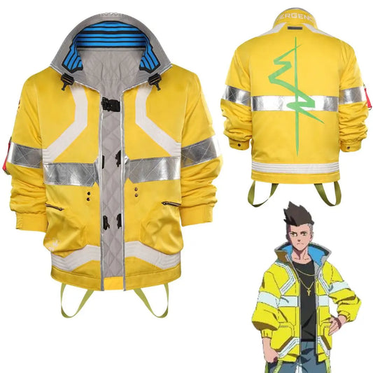 David Martinez Cyberpunk Edgerunners Jacket – Yellow Cosplay Edition (Sizes XXS–4XL)