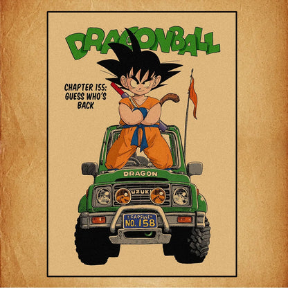 Dragon Ball Retro Poster Set – Unframed Wall Art Prints