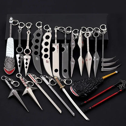Naruto Keychain Kunai Shuriken Konoha Ninja Pendant - Tokyowai