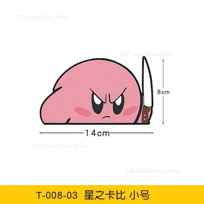 KirbyKnife Peeker Car Sticker