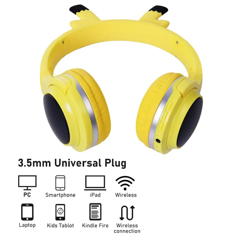 Pokemon Pikachu Wireless Headphones with Lightning Ears