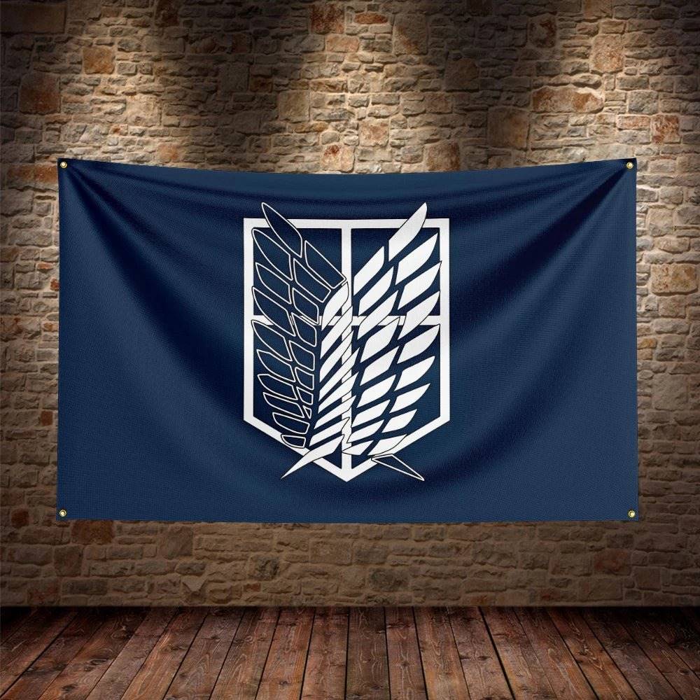 Attack on titan Flag Polyester Banner For Decor - Tokyowai