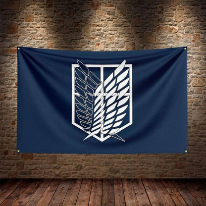 Attack on titan Flag Polyester Banner For Decor - Tokyowai