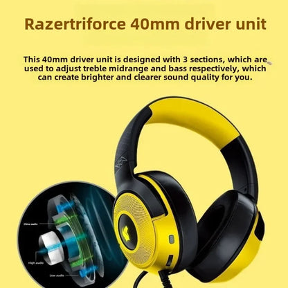 Razer × Pokémon Pikachu Gaming Headset – RGB Lighting Edition