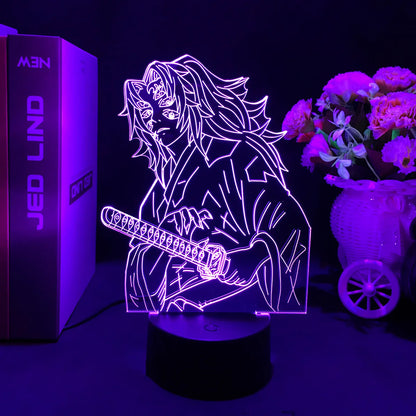 Demon Slayer LED Night Light Collection – 16-Color Anime Acrylic Lamps (37 Variants)