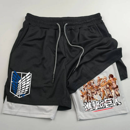 Attack on Titan Gym Shorts - Tokyowai