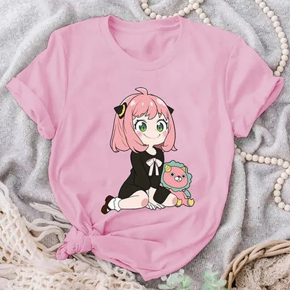 Anya Forger T-Shirt Women Fashion Short Sleeve Tees - Tokyowai