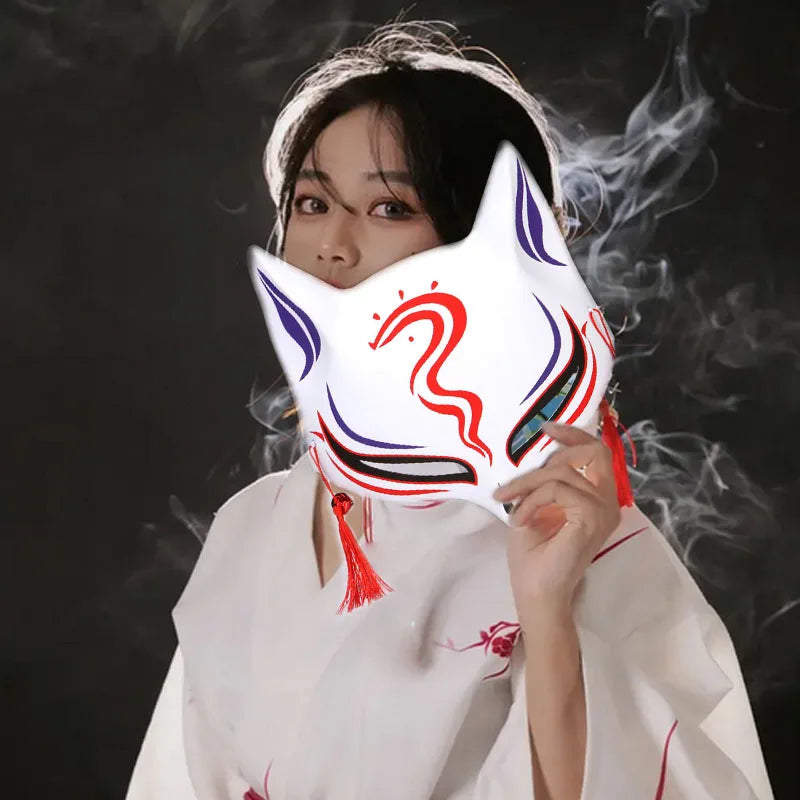 LED Neon Fox Mask – Light-Up Cosplay Mask with Multi-Flash Modes