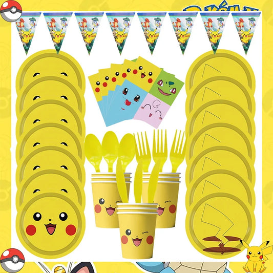 Pokémon Birthday Party Mega Set – 100+ Piece Complete Decoration & Tableware Bundle