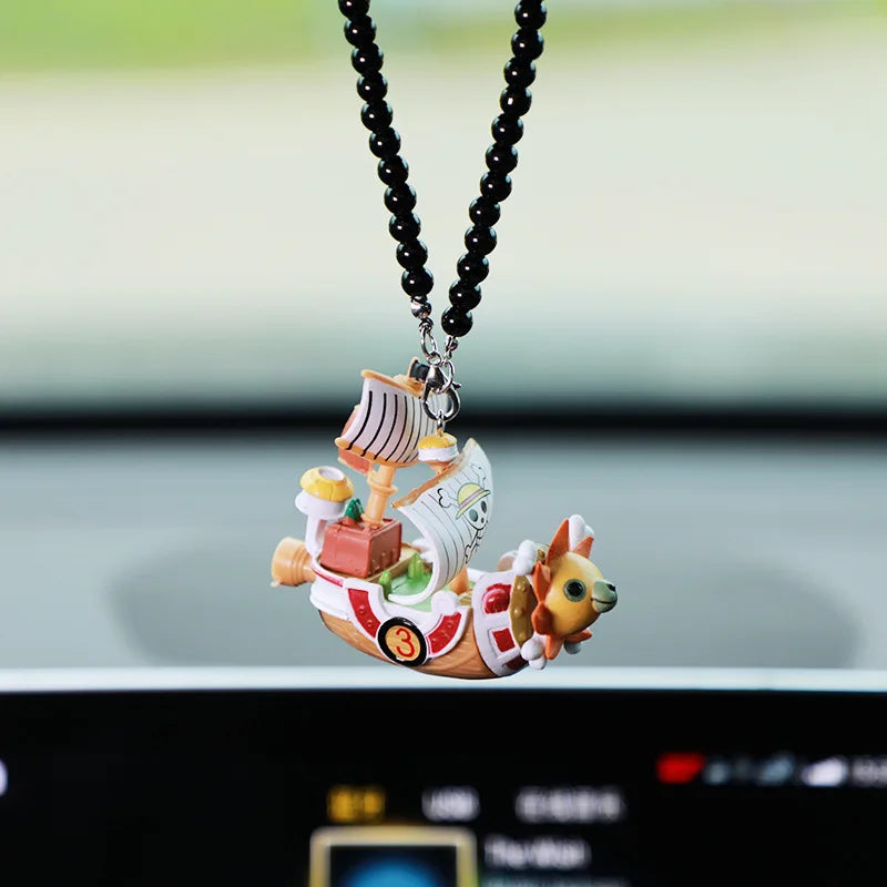 One Piece Ship-Themed Car Hanging Ornaments – Mini Merry & Sunny Pirate Charms