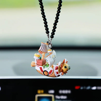 One Piece Ship-Themed Car Hanging Ornaments – Mini Merry & Sunny Pirate Charms