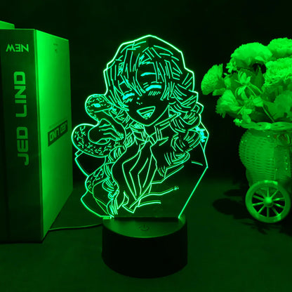 Demon Slayer LED Night Light Collection – 16-Color Anime Acrylic Lamps (37 Variants)
