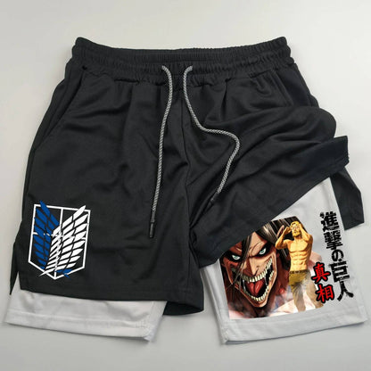 Attack on Titan Gym Shorts - Tokyowai