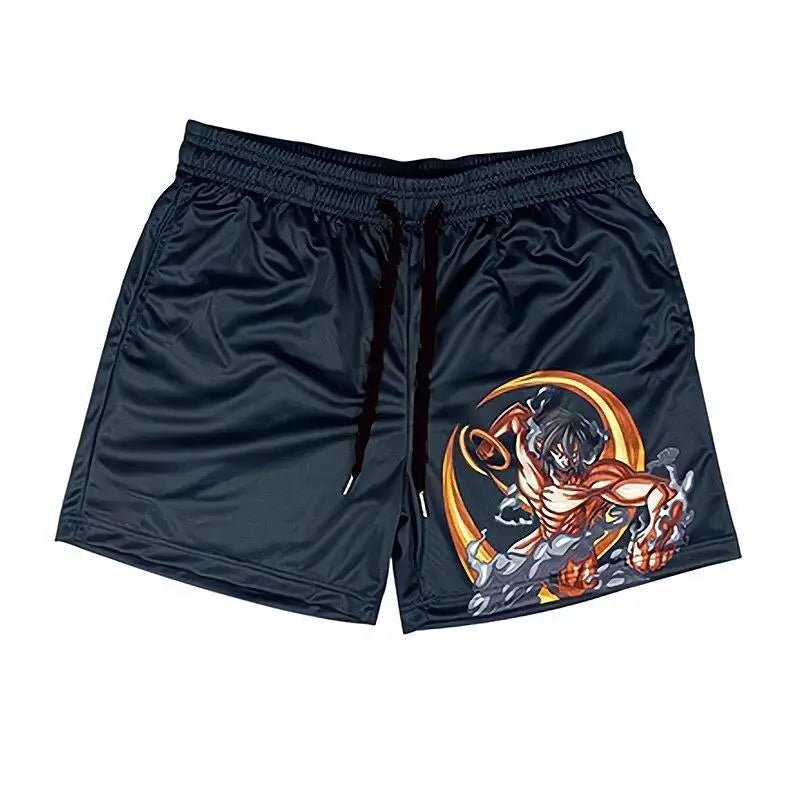 Attack On Titan Gym Shorts For Men Fitness - Tokyowai