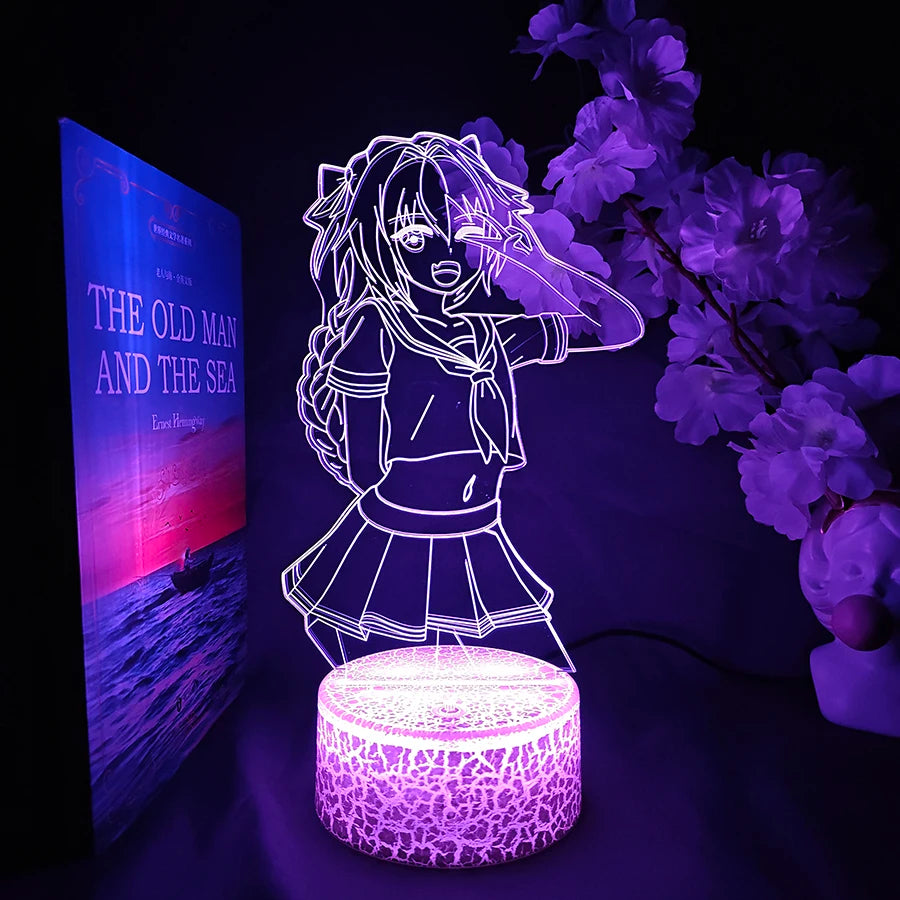 Fate Apocrypha Astolfo LED Night Light – 3D Illusion Lamp