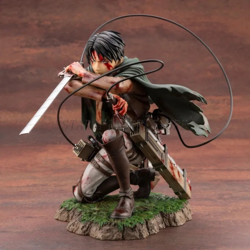 Attack On Titan Action Figure Levi Ackerman Figurine 18cm