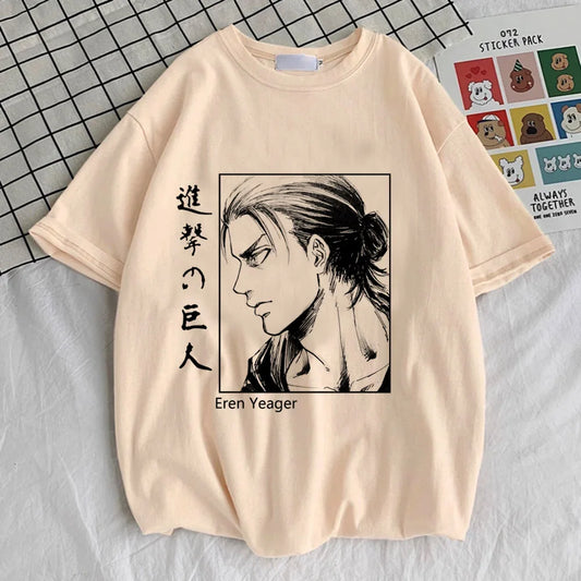 Attack on Titan Beige Graphic T-Shirt Collection