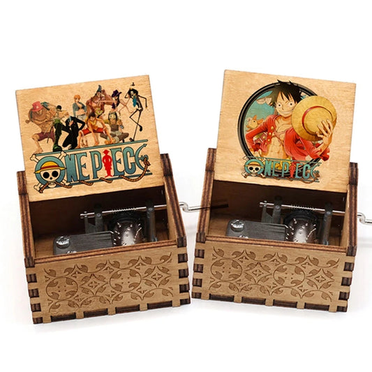 One Piece “Binks’ Sake” Wooden Music Box – Hand-Cranked Collectible